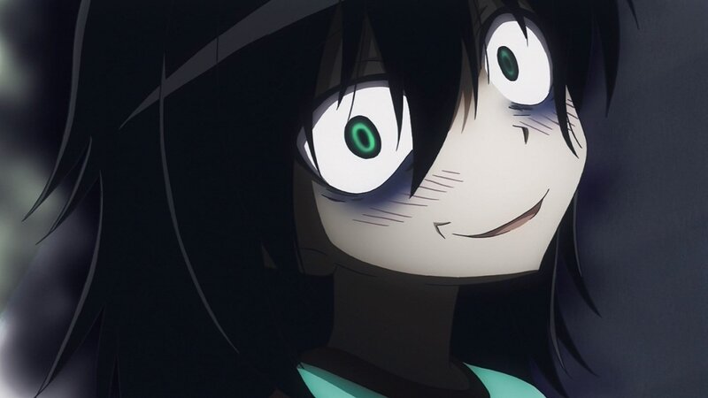anime character with green eyes
