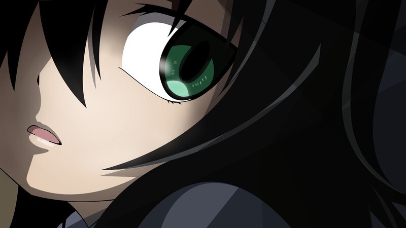 anime character with green eyes