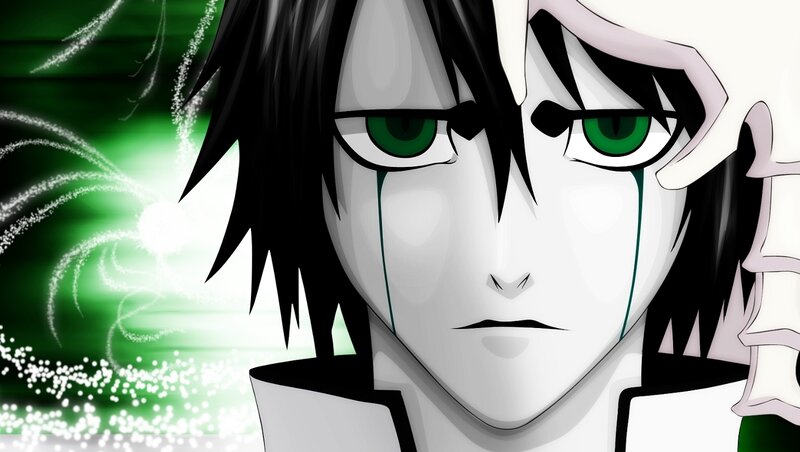 anime character with green eyes