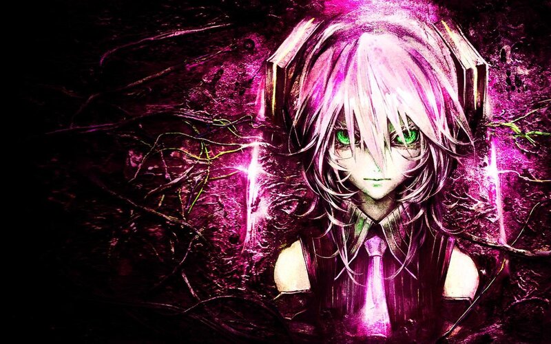 anime character with green eyes