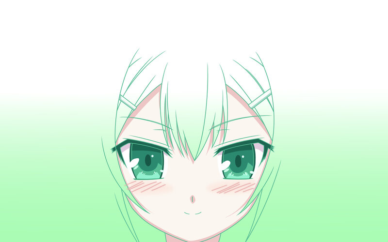 anime character with green eyes