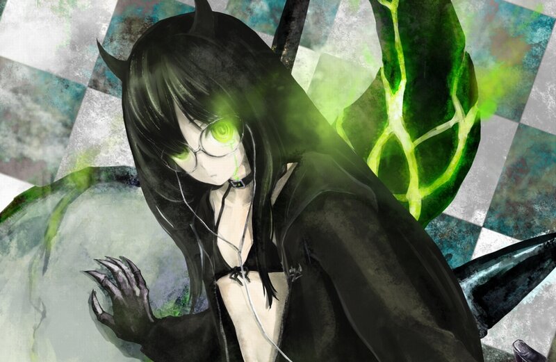 anime character with green eyes