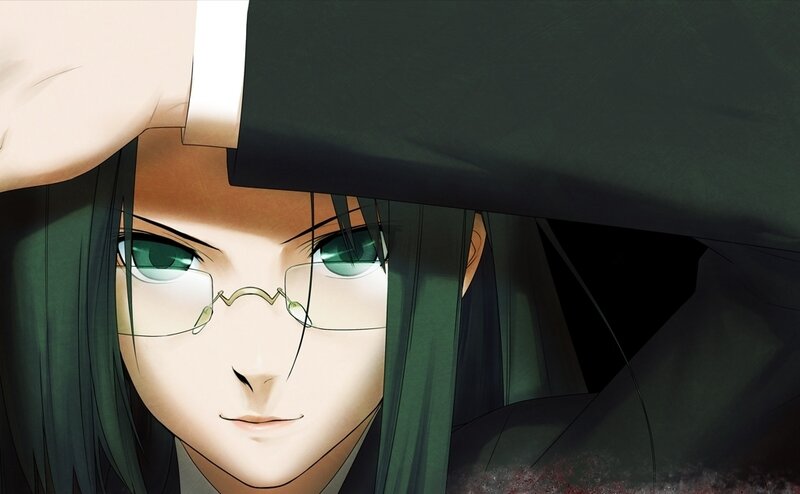 anime character with green eyes