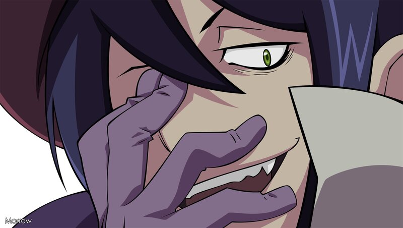 anime character with green eyes