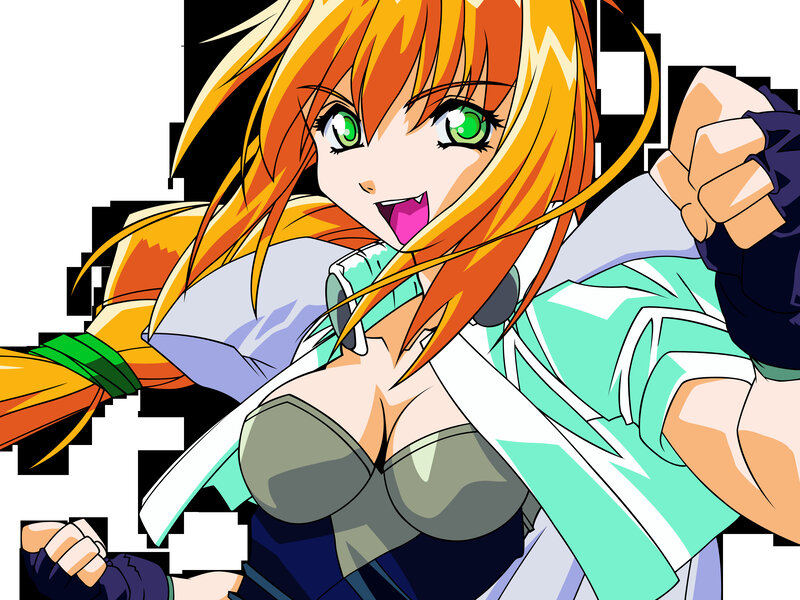 anime character with green eyes