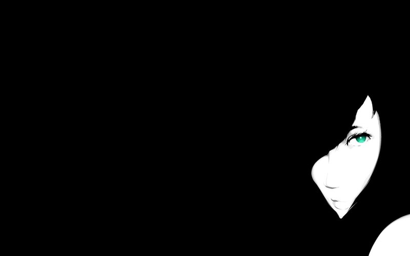 anime character with green eyes