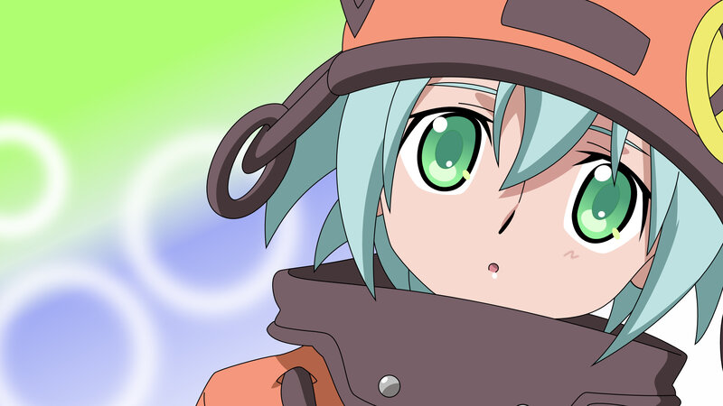 anime character with green eyes