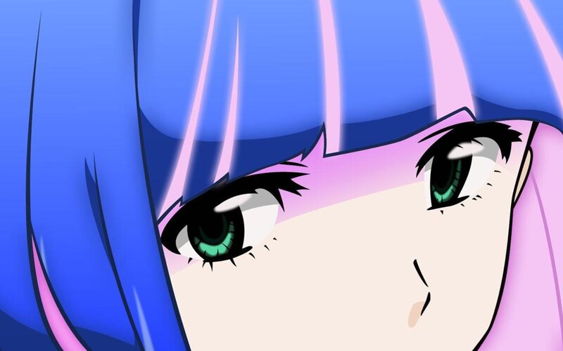 anime character with green eyes