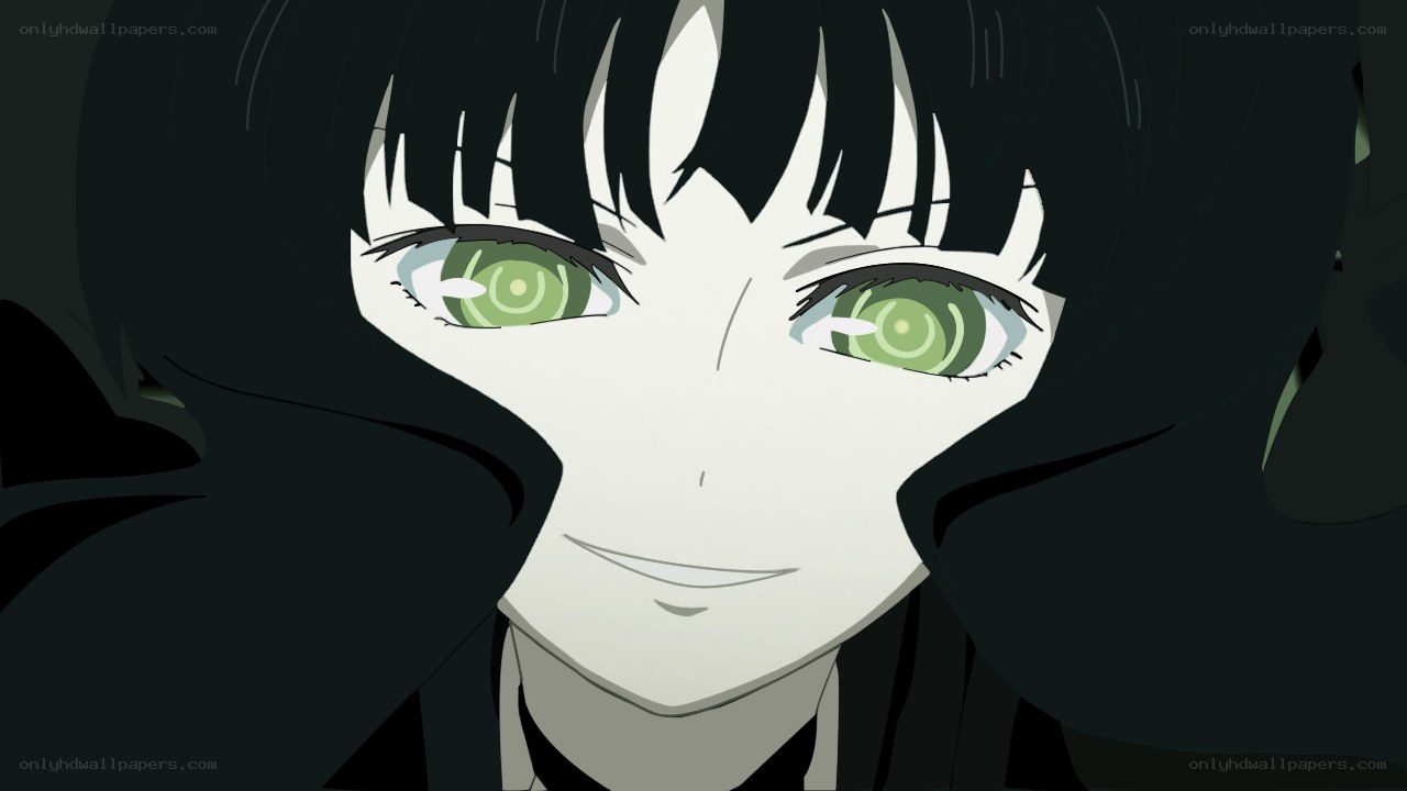 anime character with green eyes