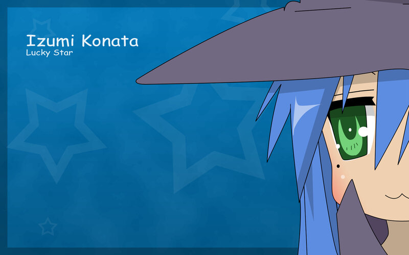 Anime Character with Green Eyes — Blue, Calm