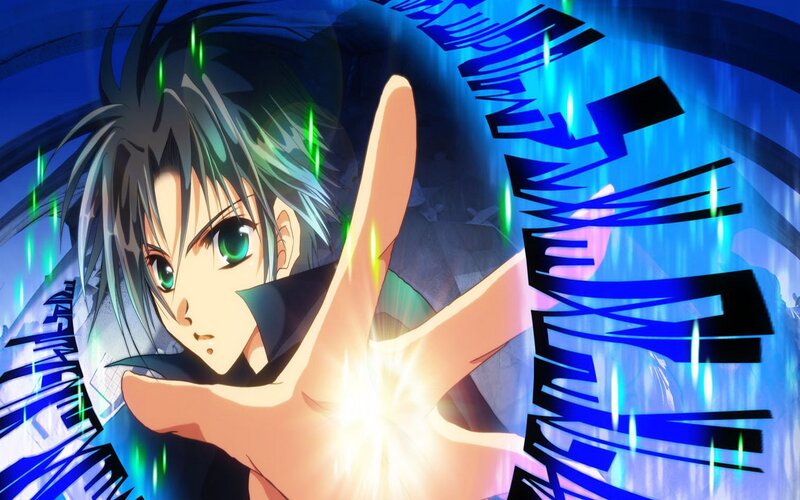 Anime Character with Green Eyes — Blue, Dramatic, Green Eyes