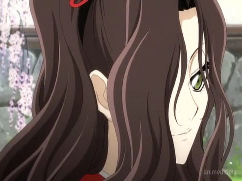 Anime Character with Green Eyes — Brown, Calm