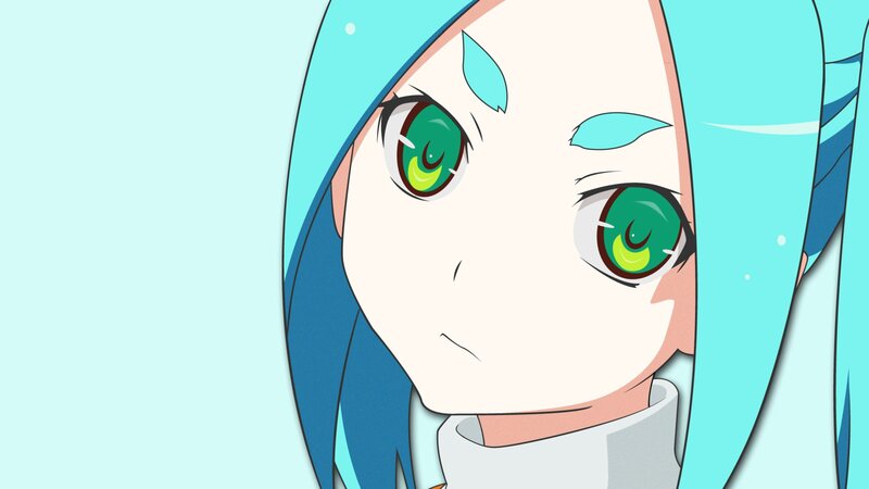 Anime Character with Green Eyes — Cyan