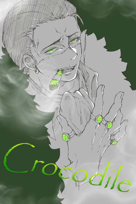 Anime Character with Green Eyes — Dramatic, Manga, Cigarette