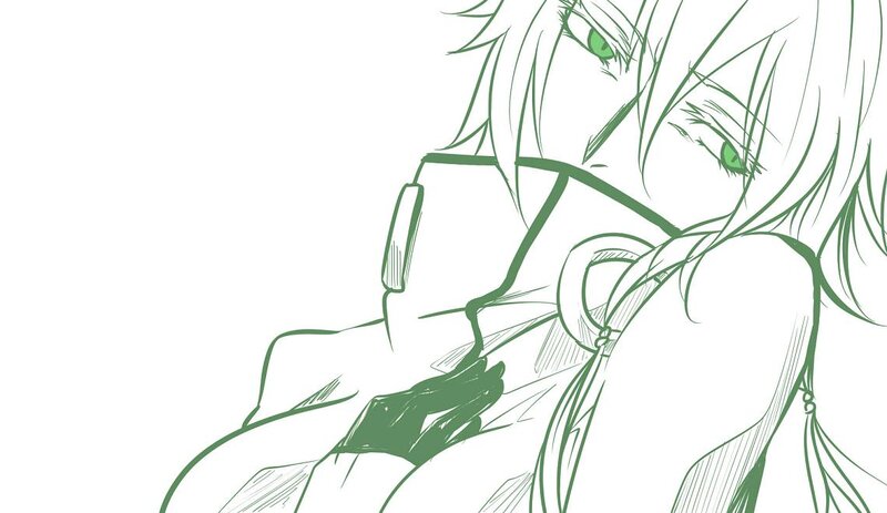 Anime Character with Green Eyes — Dramatic