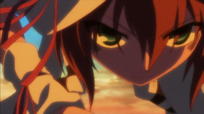 Anime Character with Green Eyes — Orange