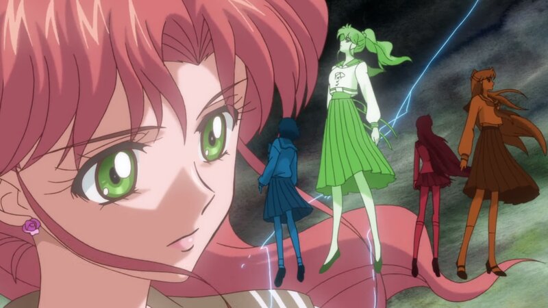 Anime Character with Green Eyes — Pink, Dramatic
