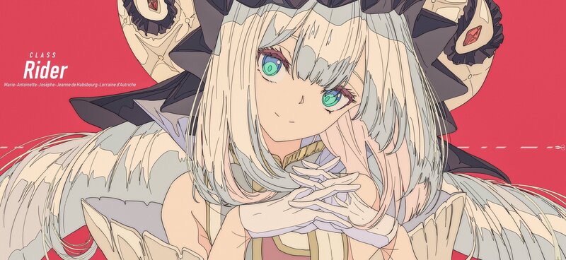 Anime Character with Green Eyes — Red, Dramatic, Text