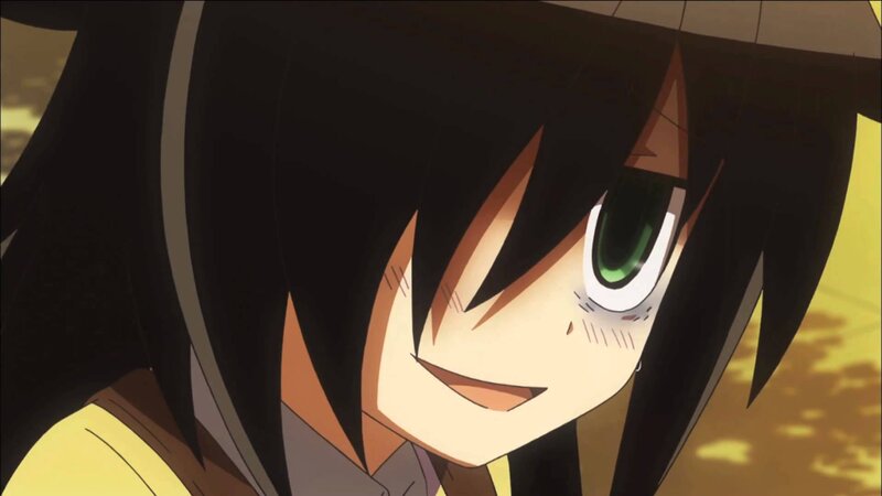 Anime Character with Green Eyes — Yellow, Dramatic