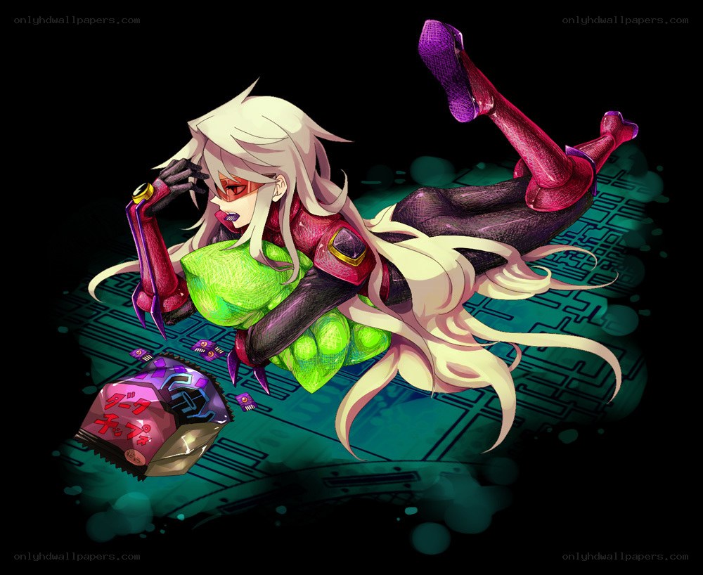 anime character with green fruit
