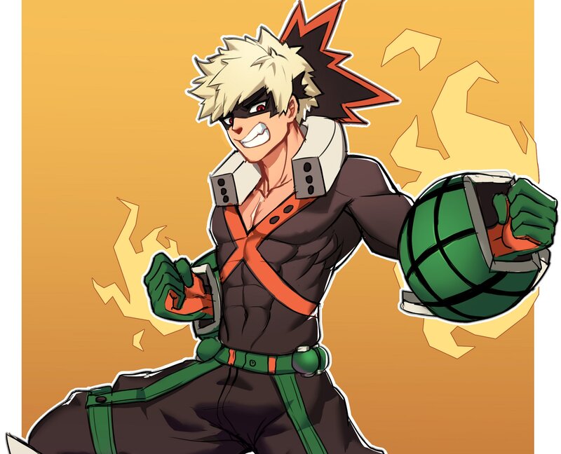 Anime Character with Green Gloves