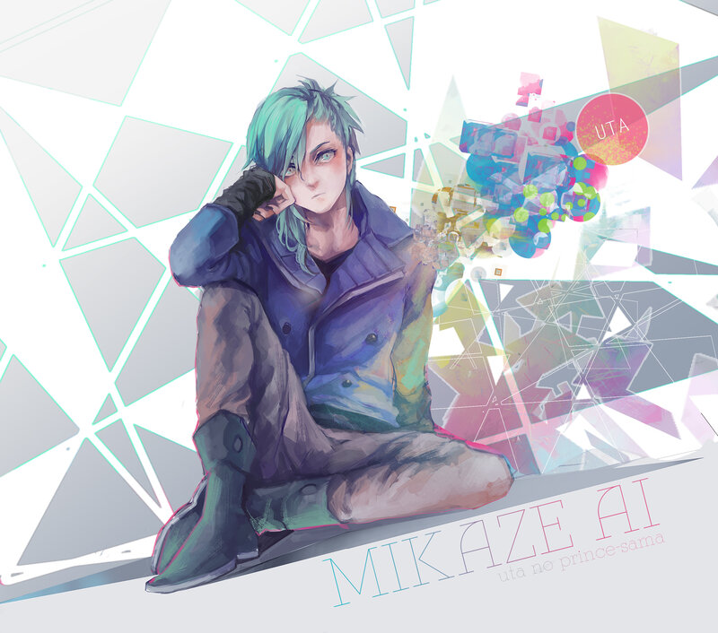 Anime character with green hair