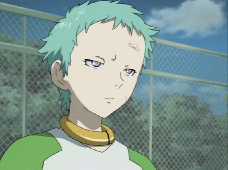 anime character with green hair