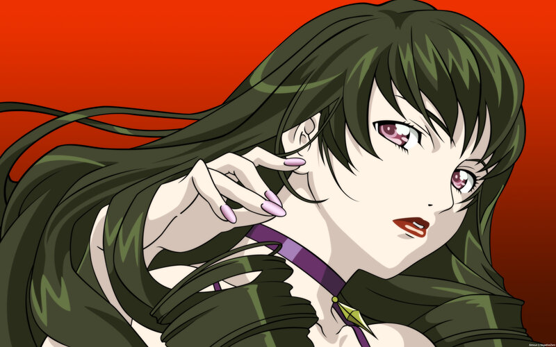 anime character with green hair