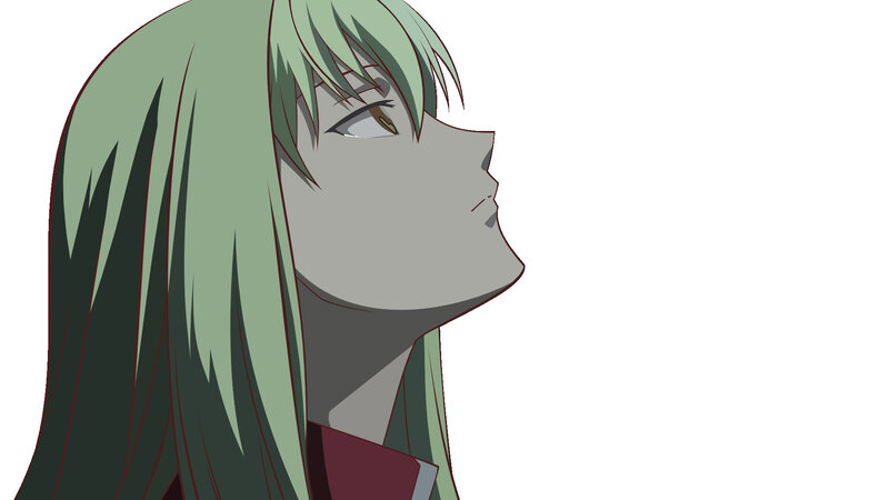 anime character with green hair