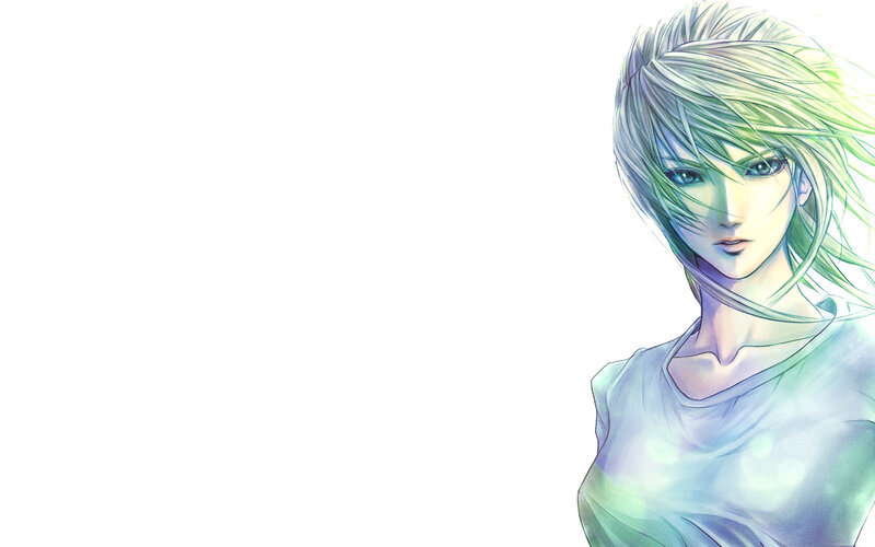 anime character with green hair
