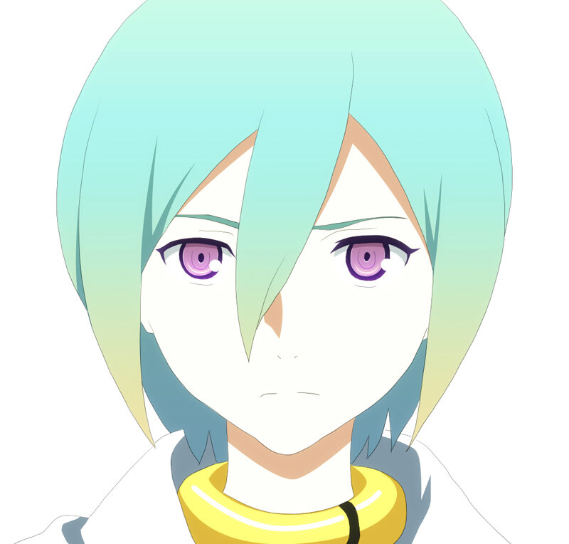 anime character with green hair