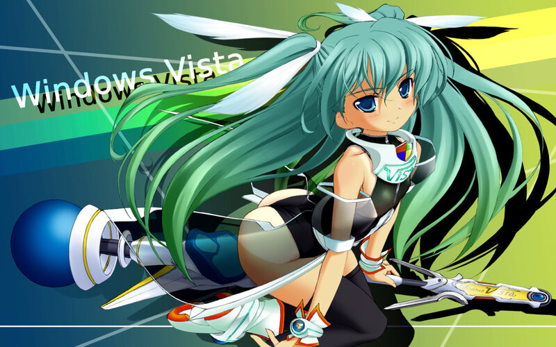 anime character with green hair