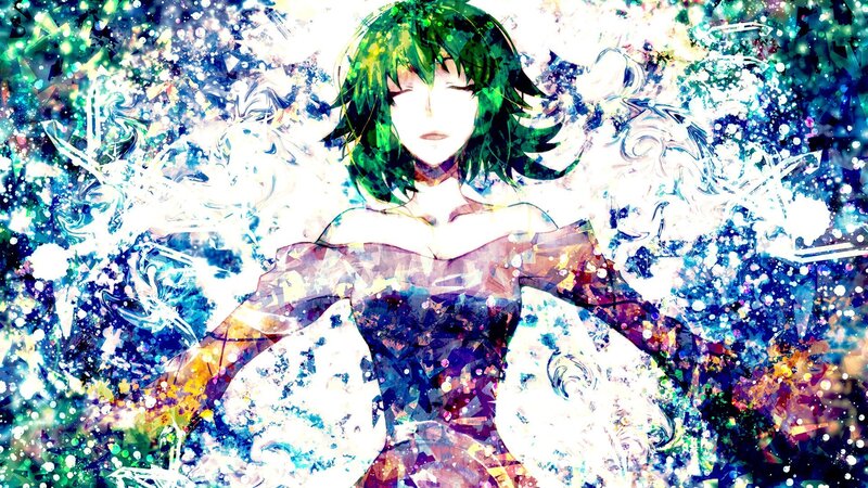 anime character with green hair
