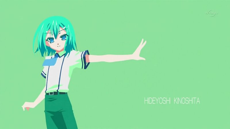 anime character with green hair