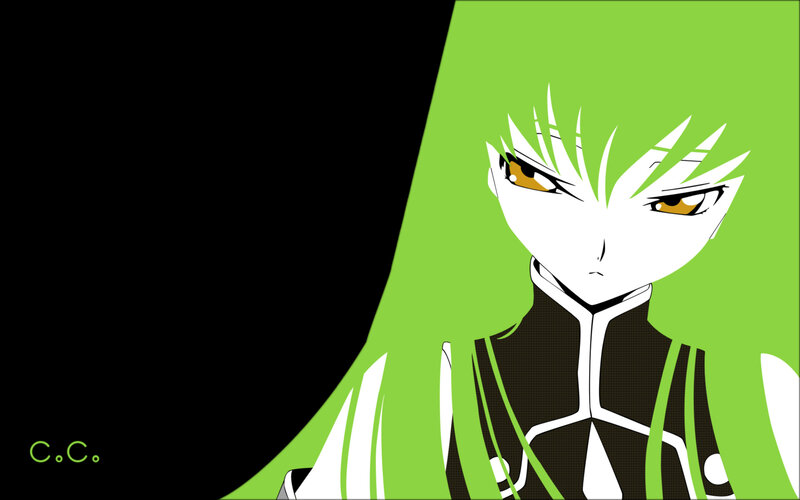 anime character with green hair