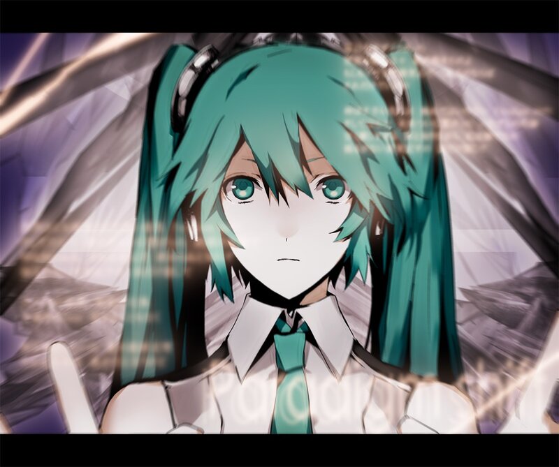 anime character with green hair