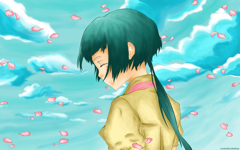 anime character with green hair