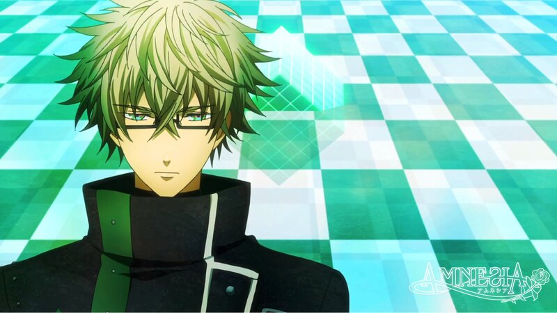anime character with green hair