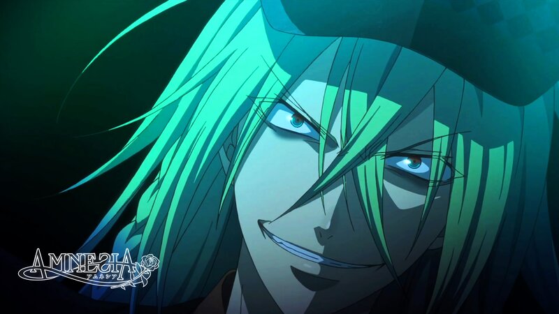 anime character with green hair