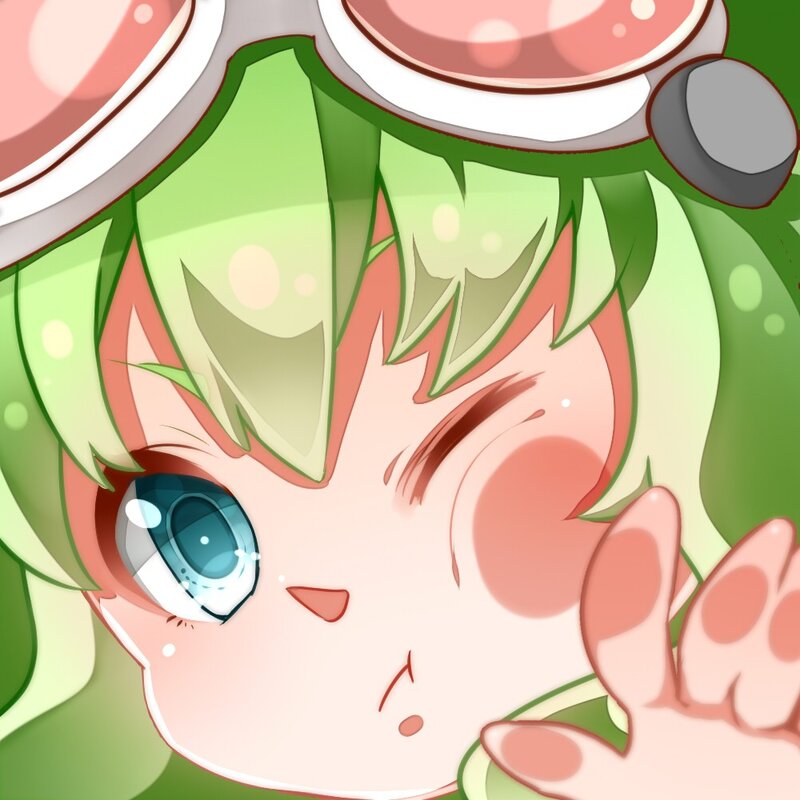 anime character with green hair