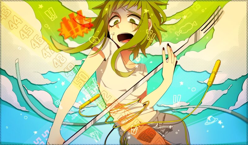 anime character with green hair