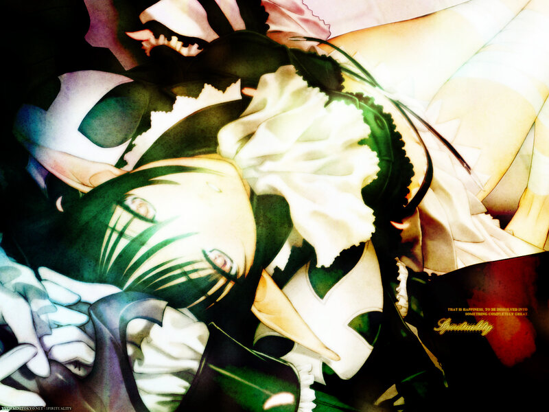 anime character with green hair