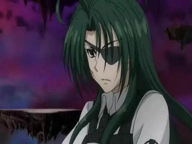 anime character with green hair
