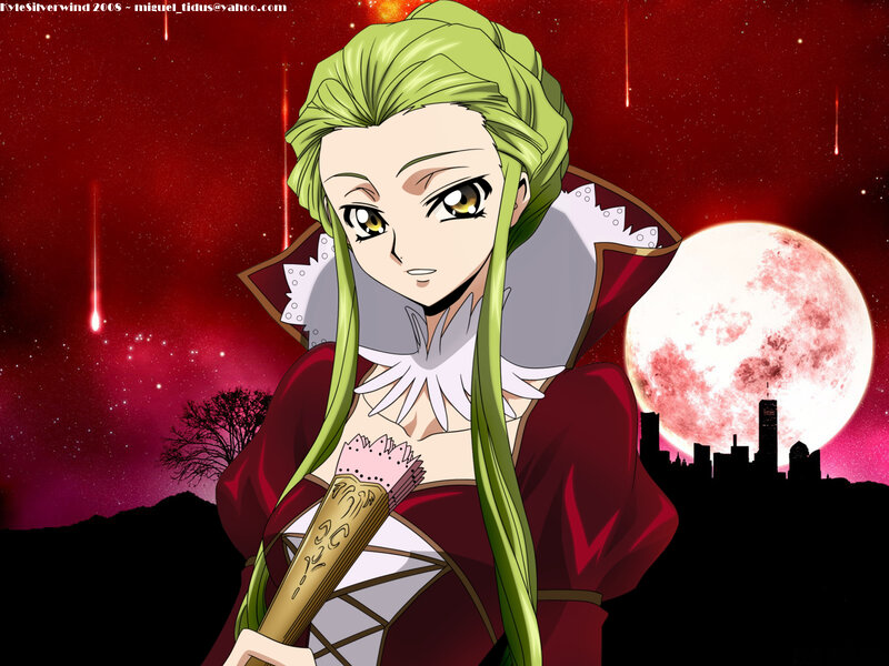 anime character with green hair