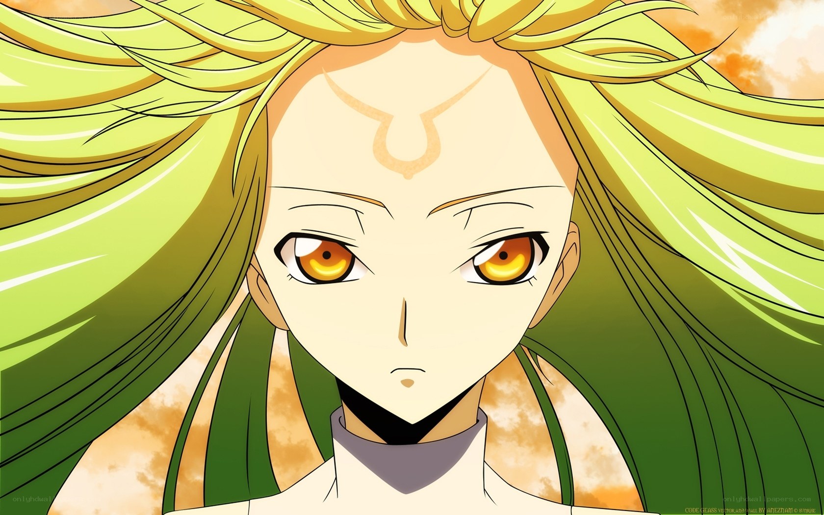 anime character with green hair
