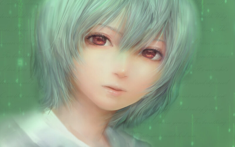 anime character with green hair