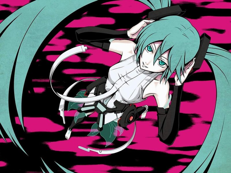 anime character with green hair