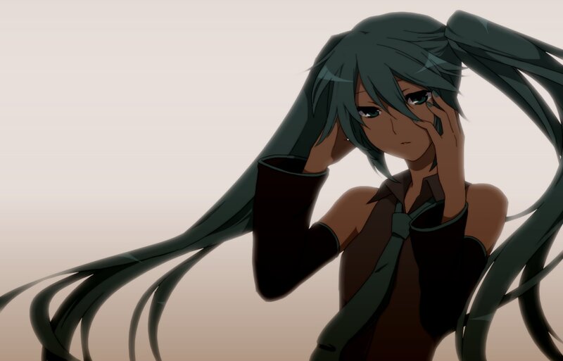 anime character with green hair