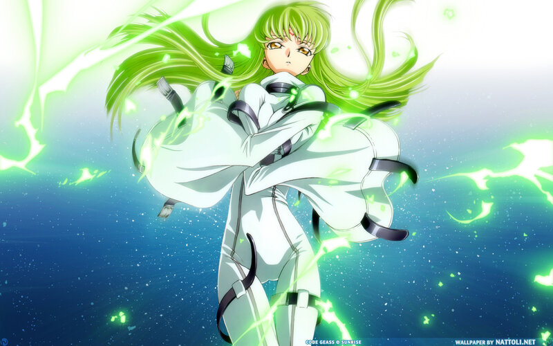 anime character with green hair