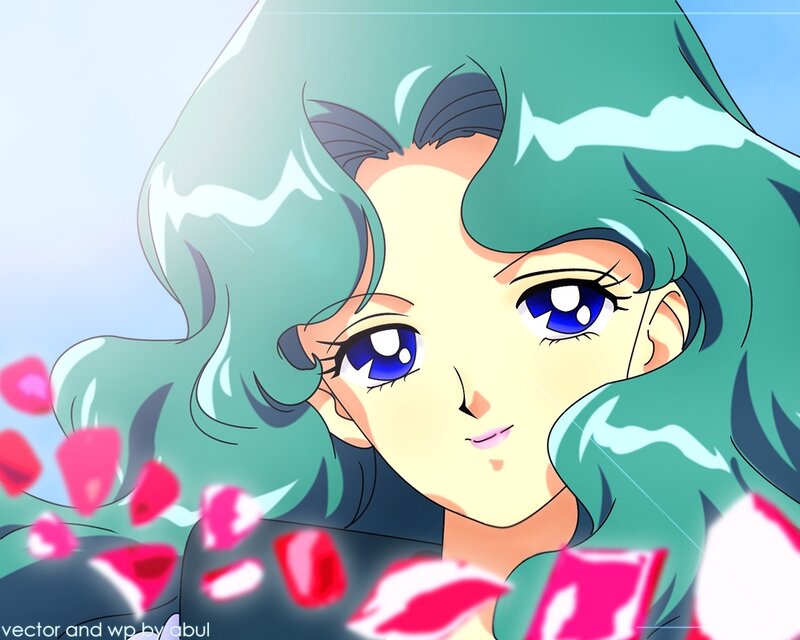 anime character with green hair